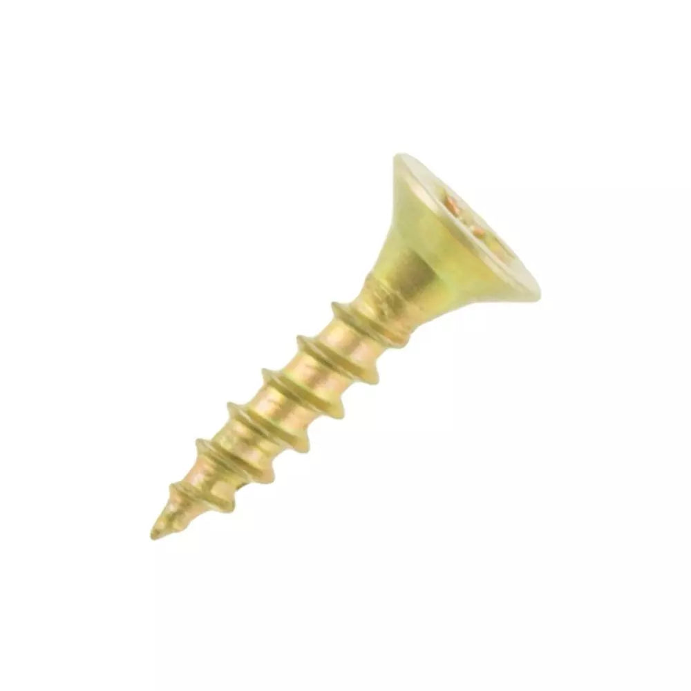 3.0 x12 Pozi Countersunk Hardened Chipboard Wood Screws Yellow 3.0 x12 Pozi Countersunk Hardened Chipboard Wood Screws Yellow